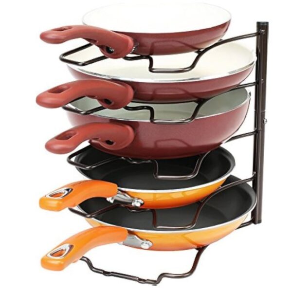 Pan Organizer Rack for Kitchen Cabinet and Counter