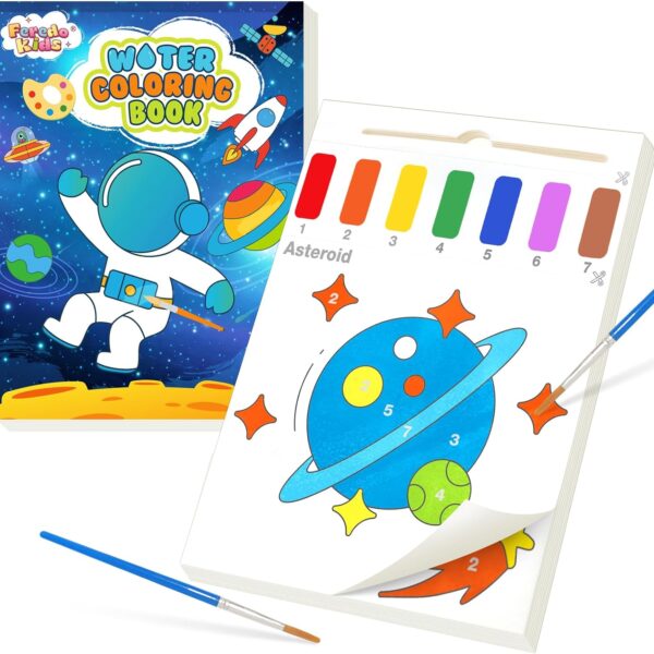 Paint with Water Books for Toddlers - Watercolor Painting Book and Drawing Art Paper for Kids Mess Free Craft Supplies Toy for Kids
